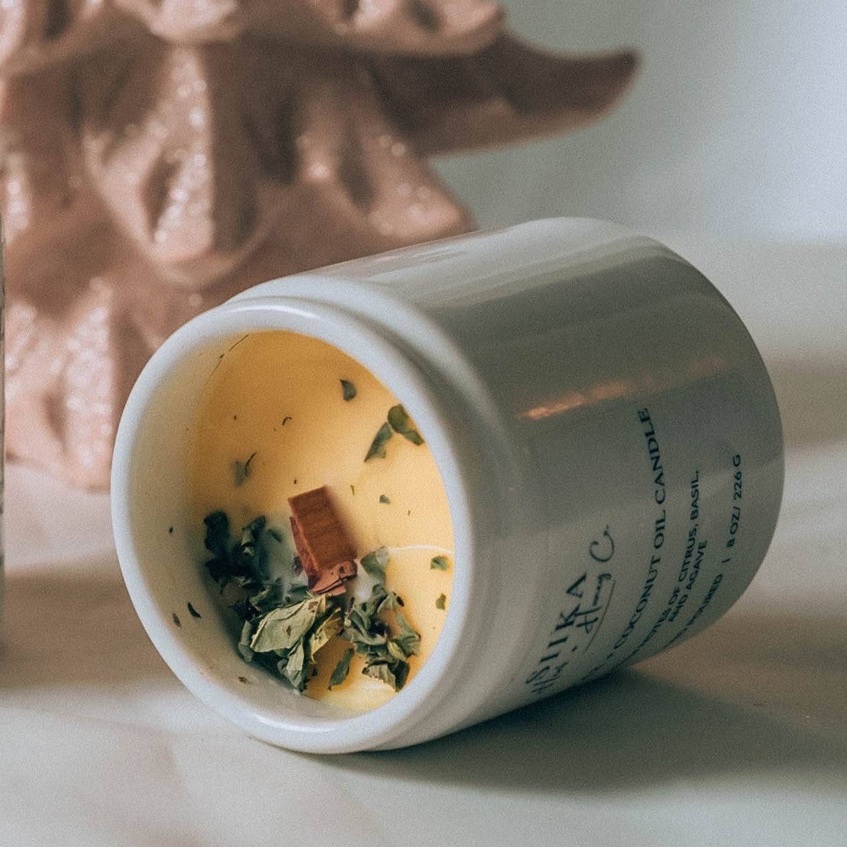 Herb Beeswax Candle | SIIKA Herb + Honey Co.