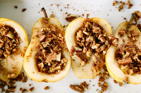 So Delicious! Vanilla Honey Butter Baked Pears