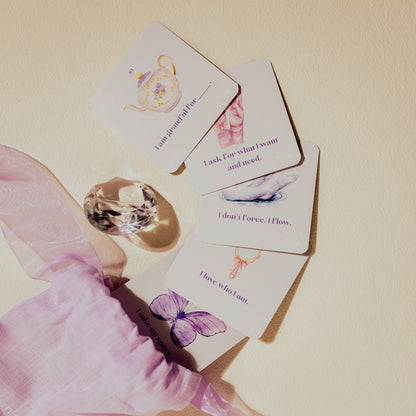 Set of cards with motivational phrases