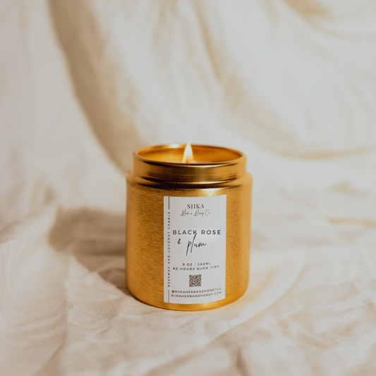 Black Rose & Plum | Beeswax Candle